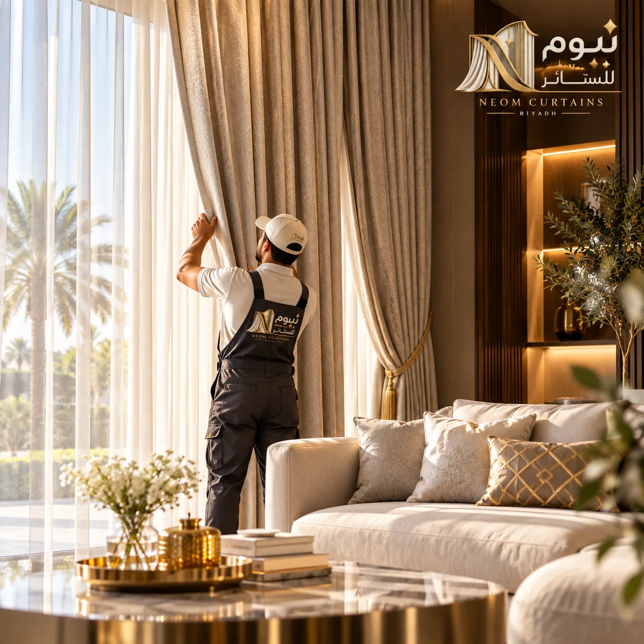 نيوم للستائر بالرياض - تصميم وتفصيل وتركيب الستائر