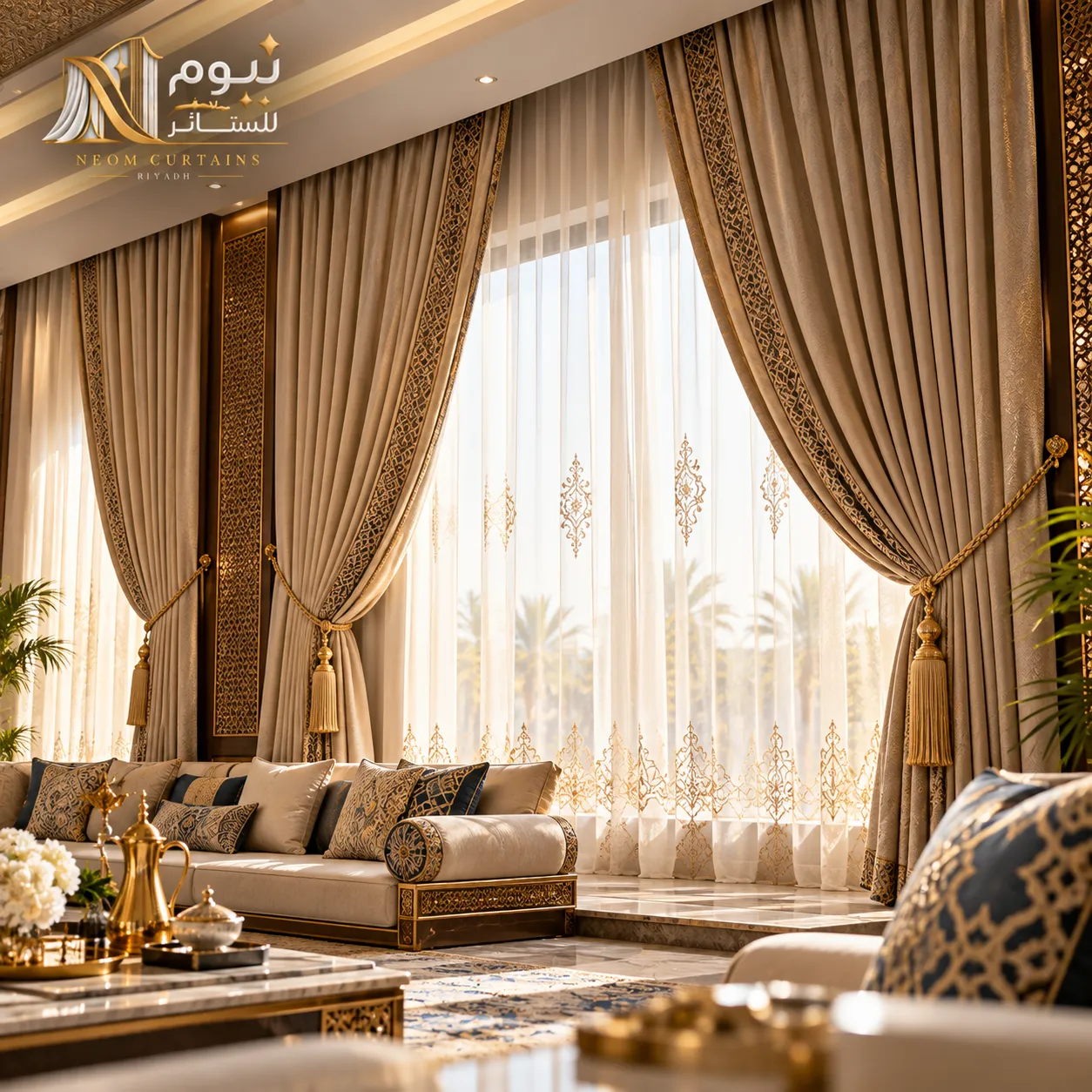 ستائر المجالس في الرياض من نيوم للستائر